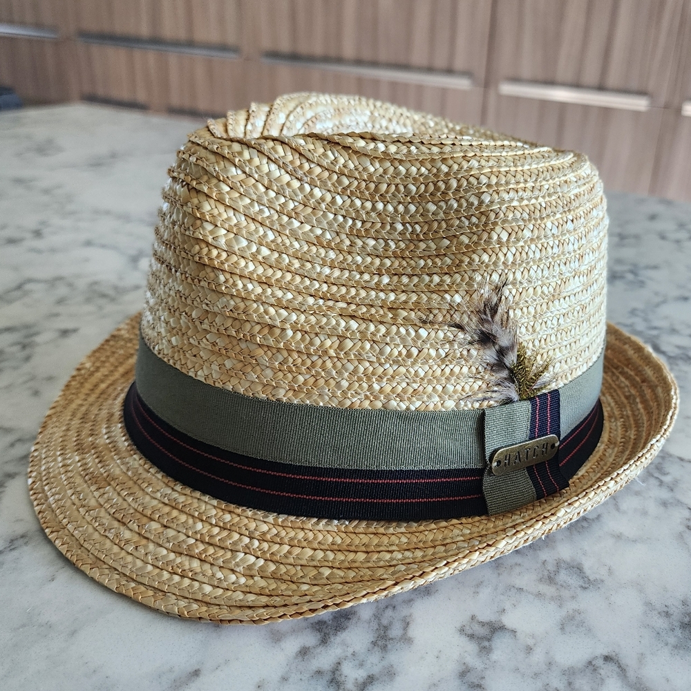 NEW Hatch straw Fedora NWT One Size